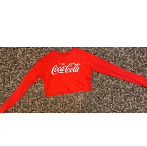 Coca-cola long sleeve crop top